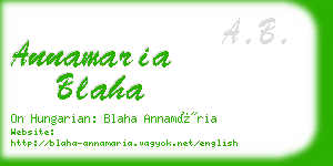 annamaria blaha business card